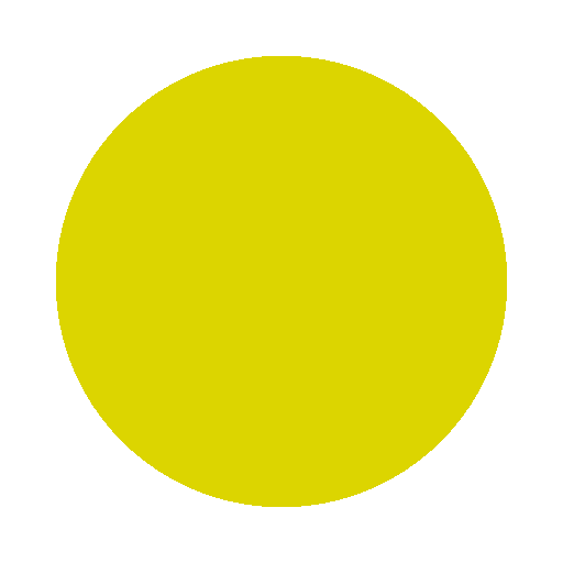 Gele cirkel die een mijlpaal of activiteit voor bedrijven weergeeft