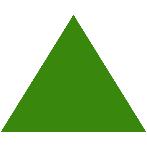Groene driehoek die een mijlpaal op de BZK-laan weergeeft