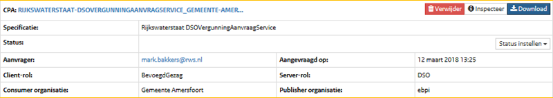 Schermafdruk CPA-aanvraag