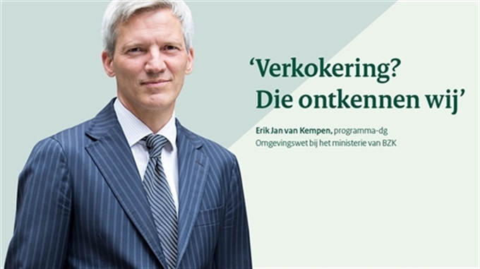 Erik Jan van Kempen, programma directeur generaal omgevingswet bij het ministerie van BZK